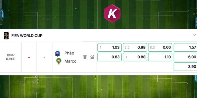 Soi kèo trận đấu tuyển Maroc vs Pháp 